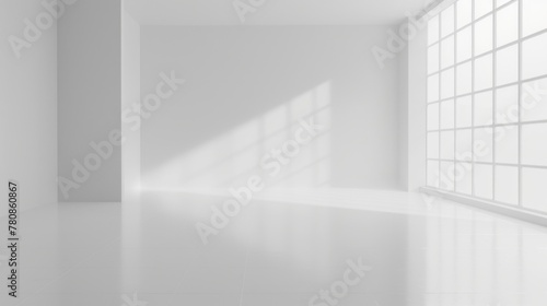 Minimalistic interior with natural light. Suitable for home decor concepts