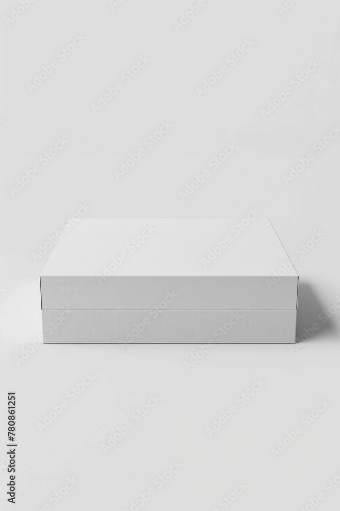 A white box sitting on top of a table, suitable for various uses A white box sitting on top of a table, suitable for various uses