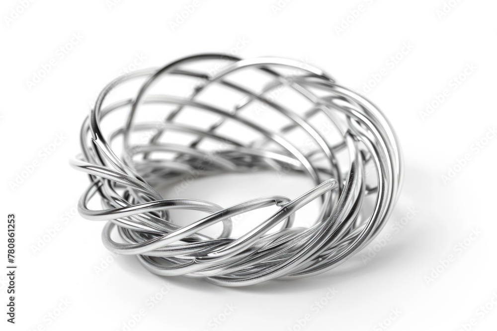 Detailed view of a metal ring on a white background. Suitable for jewelry concepts Detailed view of a metal ring on a white background. Suitable for jewelry concepts