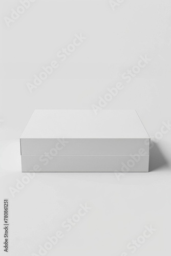 A white box sitting on top of a table, suitable for various uses