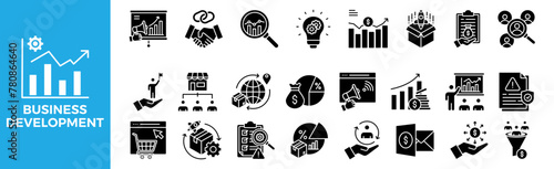 Business Development icon set for design elements 