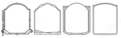 Wooden or bamboo tropical frame or ornamental border for summer beach design. Exotic nature graphic decoration frames