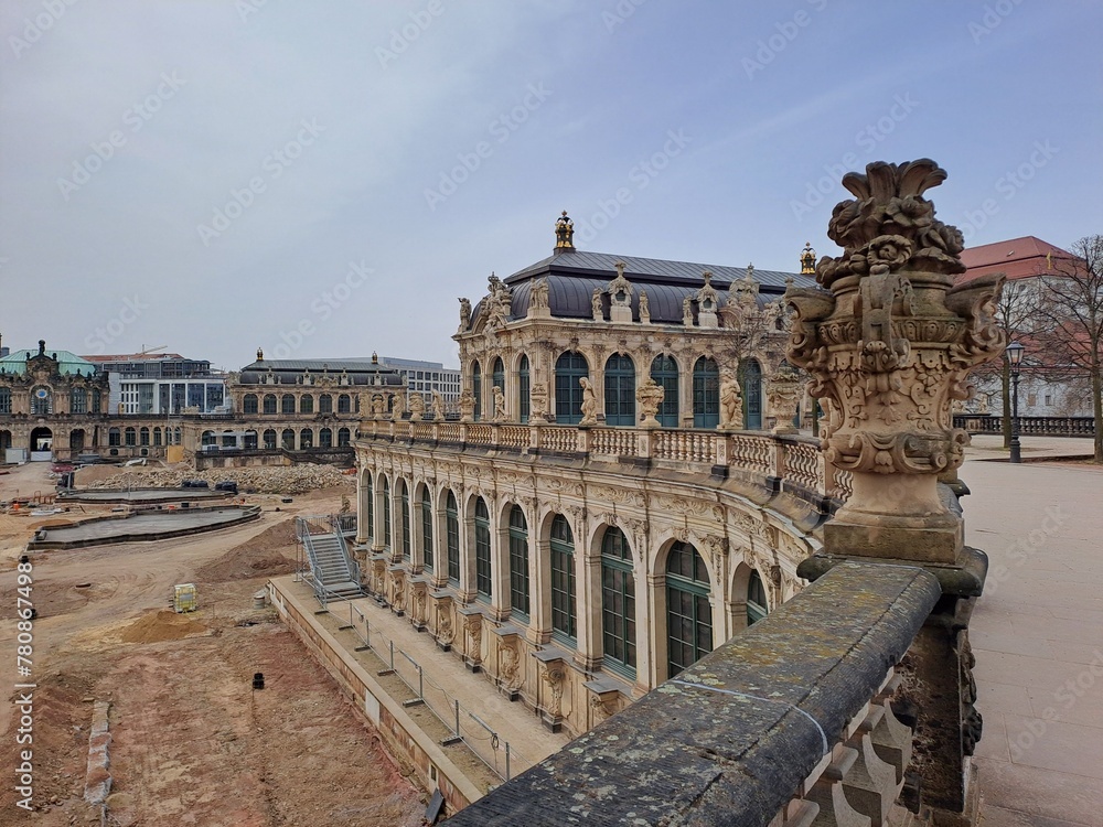 Renovation in Zwinger palace Dresden Germany march 2024.