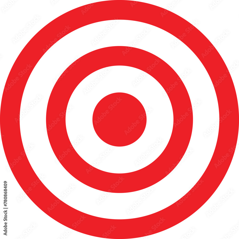 Red target icon . Red darts target aim icon isolated on white background . Vector Red target icon . Red darts target aim icon isolated on white background . Vector