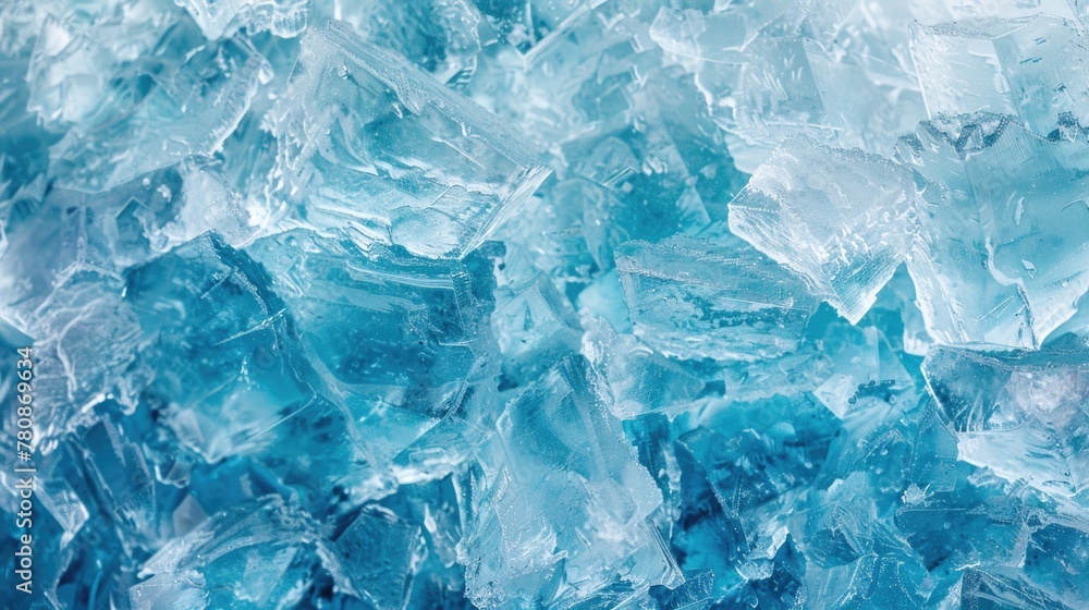 Detailed view of ice crystals, suitable for scientific and nature themes Detailed view of ice crystals, suitable for scientific and nature themes
