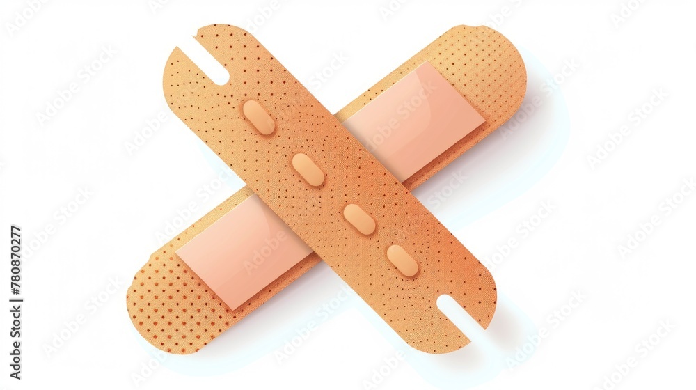 Close-up view of two adhesives on a white background. Perfect for illustrating office supplies Close-up view of two adhesives on a white background. Perfect for illustrating office supplies