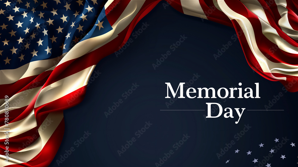 American flag background for Memorial Day.