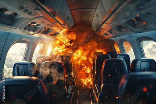 fire in the aircraft cabin