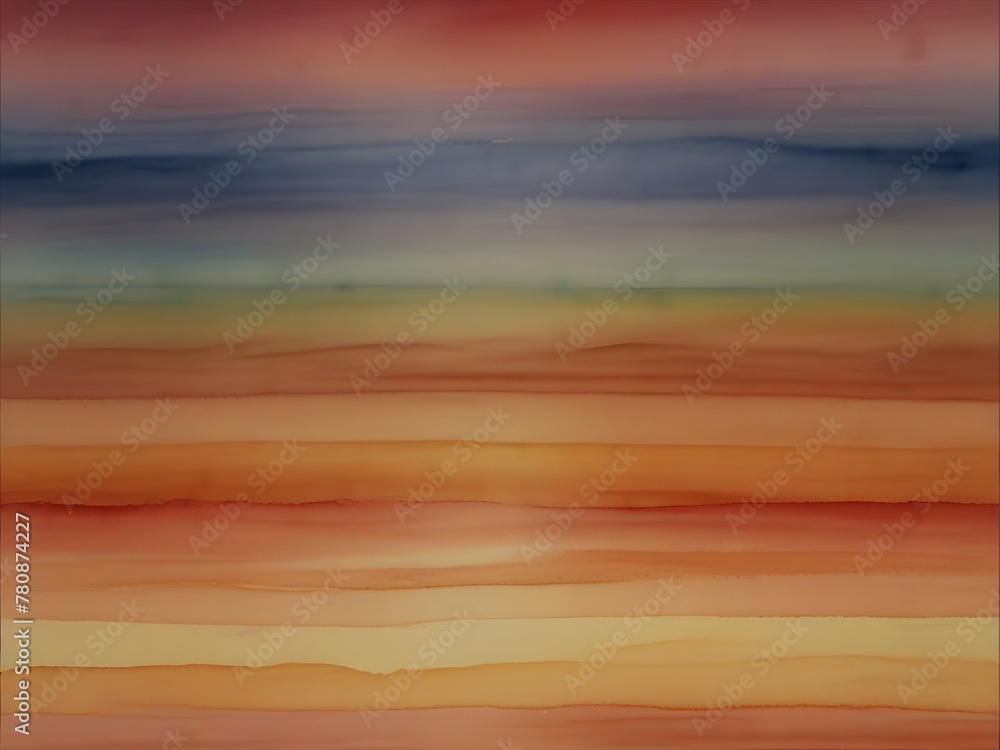 A canvas of watercolor washes blending together, in a spectrum of sunset colors, warm and inviting, generative AI