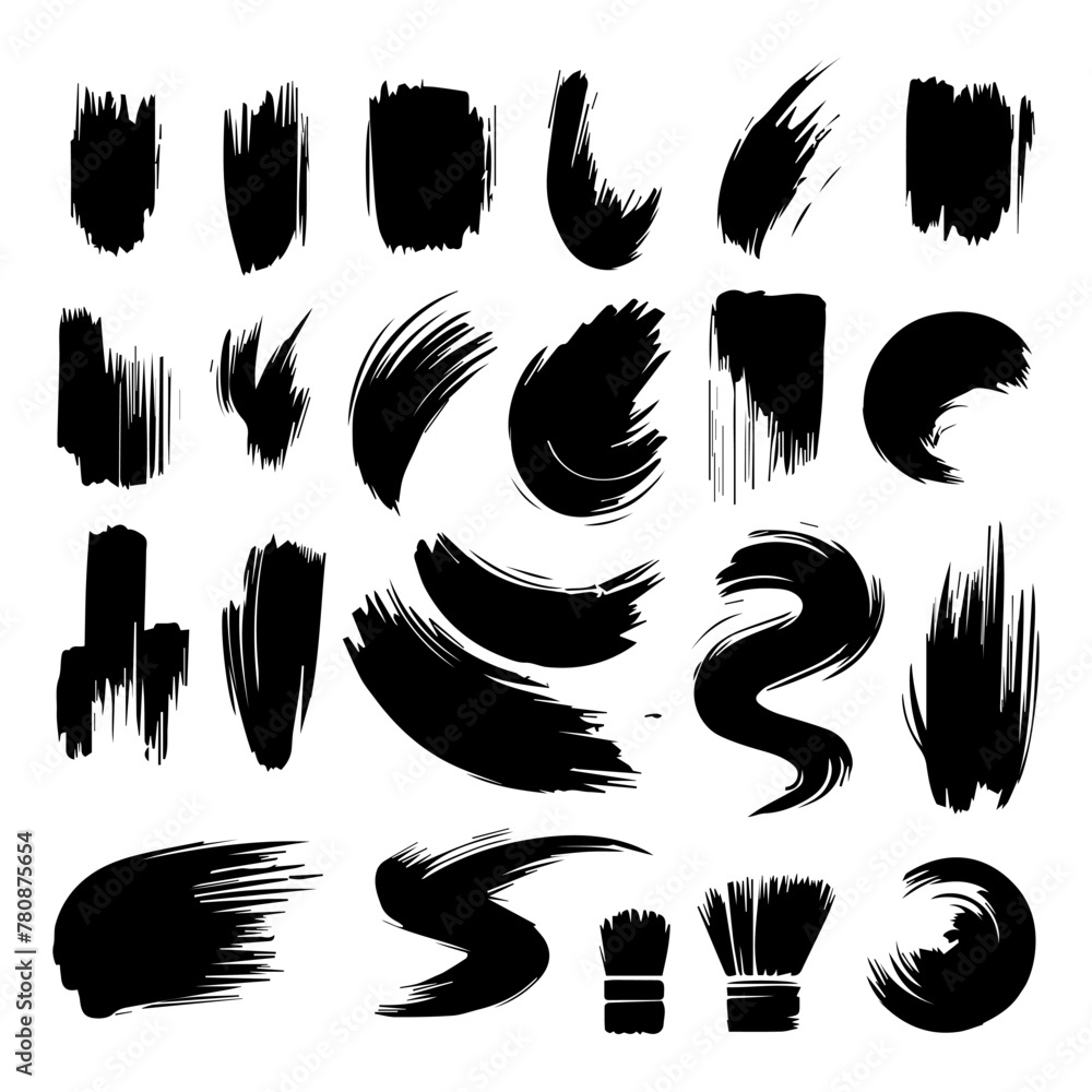 Set of vector paint brush stroke, ink splatter and artistic design elements. Dirty watercolor texture, box, frame, grunge background, splash or creative shape for social media. Abstract drawing. Set of vector paint brush stroke, ink splatter and artistic design elements. Dirty watercolor texture, box, frame, grunge background, splash or creative shape for social media. Abstract drawing.