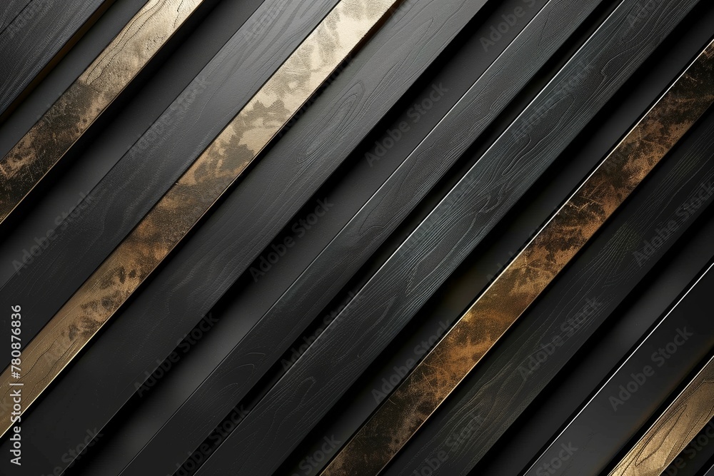 Black and gold diagonal lines background with wood texture Stock ...