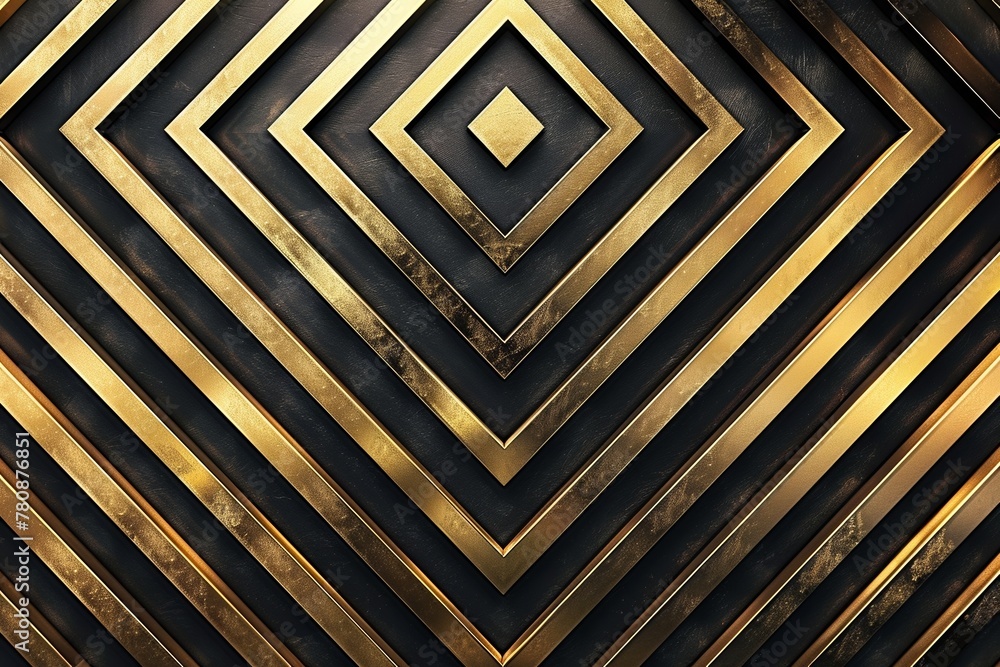 Black and gold geometric background with diagonal lines Black and gold geometric background with diagonal lines