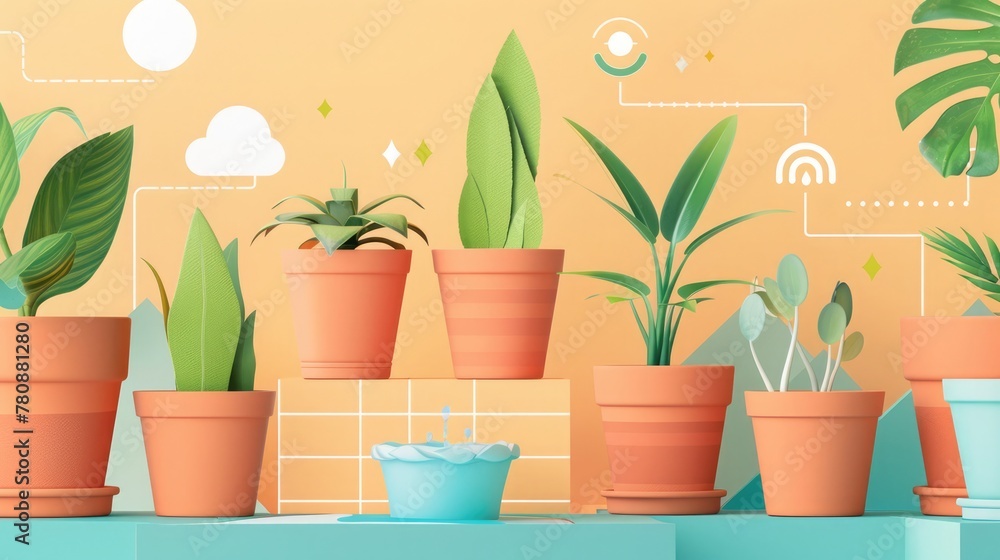 World Day to Combat Desertification and Drought, June 17. Innovative terracotta planters designed for water efficiency in drought-prone areas, promoting green living
