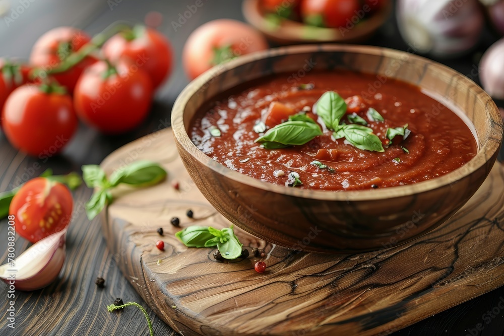 All purpose sauce in a wooden dish All purpose sauce in a wooden dish