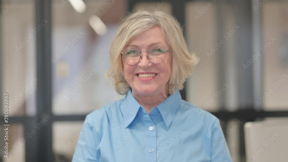 Portrait of Happy Senior Old Woman Celebrating Success Portrait of Happy Senior Old Woman Celebrating Success