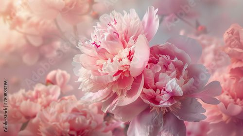 close up of pink peony