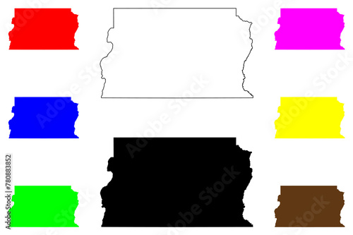 Federal District in Brazil (Region of Brazil, Federated state, Federative Republic of Brazil) map vector illustration, scribble sketch Federal District (Brazil) map