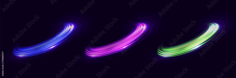 A beautiful flash of glow and special effect, a line of speed. Magic of moving fast laser beams, neon light. A beautiful flash of glow and special effect, a line of speed. Magic of moving fast laser beams, neon light.