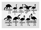 Flamingo Split Monogram | SVG Bundle | Bird Svg | Pink Flamingo Svg | Split Monogram | Animals Svg | Summer Svg | Silhouette | Flamingo Clipart