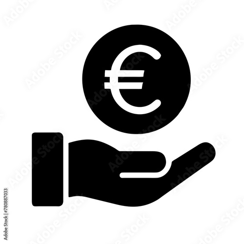 euro sign in hand