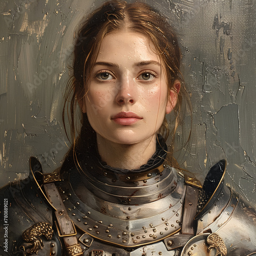 Portrait of the young Joan of Arc, heroine and saint of France photo