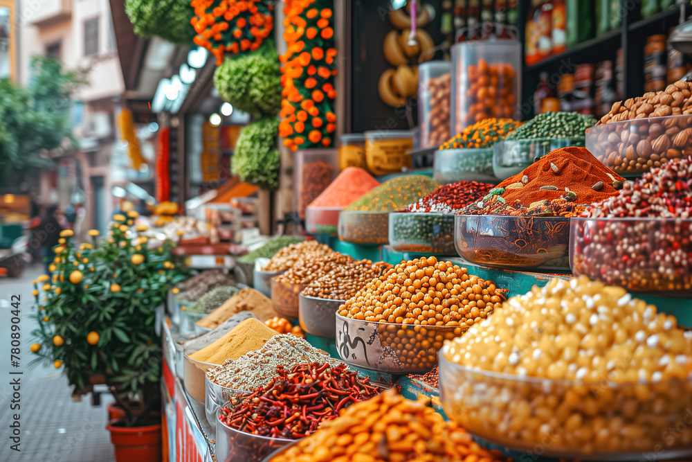 Fototapeta premium Variety of Food Items in a Busy Store