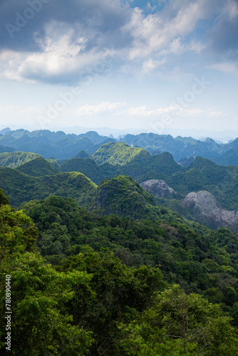 beautiful limestone rocks and secluded beaches in Ha Long bay, UNESCO world heritage site, Vietnam