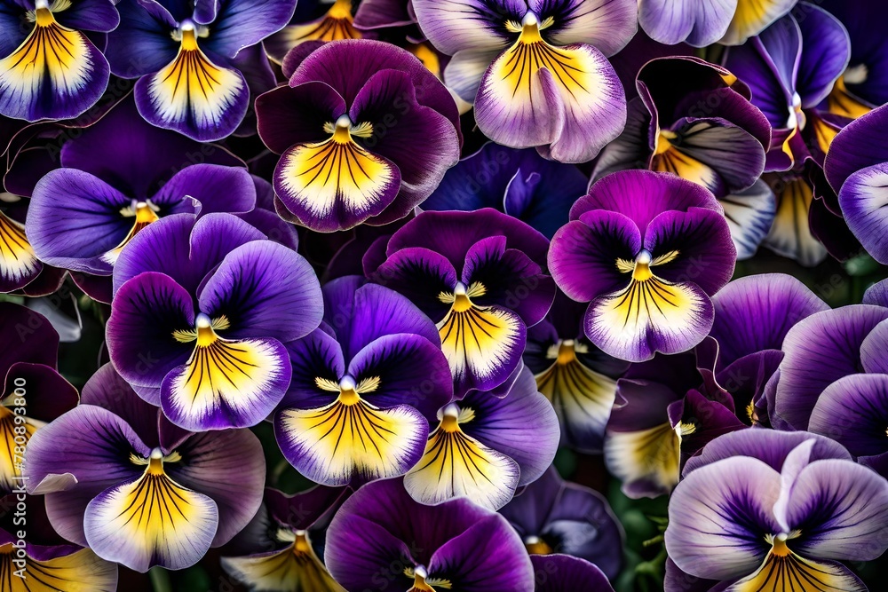 purple and white flowers