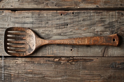 Cooking utensils spatula fork photo