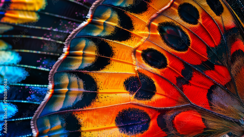 Obraz premium A Close-Up of Butterfly Wing