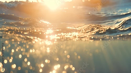 Water surface and sunlight underwater looping animation background  photo