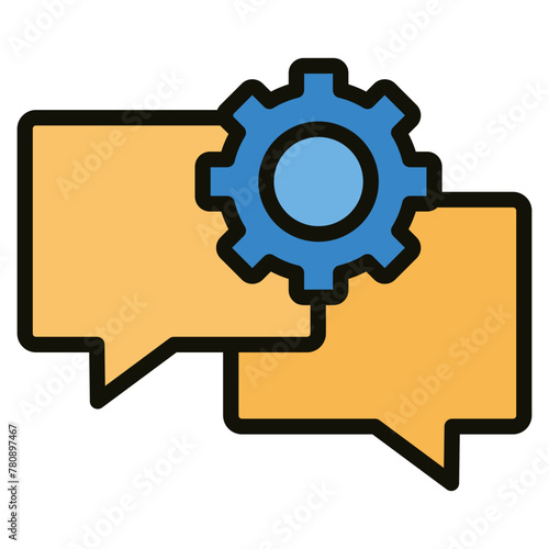 Language Gear  Icon Element For Design