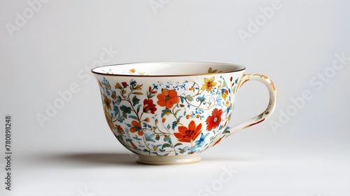 A delicate porcelain teacup