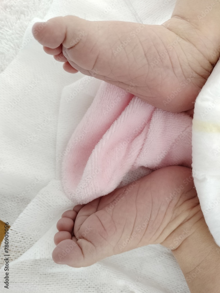 Pie de bebé recién nacido..
Newborn baby foot.