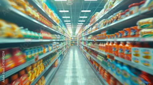 A Blurred Supermarket Aisle