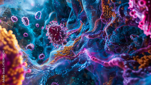Cellular Cosmos. Diving Deep Into the Human Cell Landscape © EwaStudio
