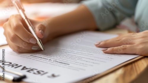 Wallpaper Mural A Closeup of Signing a Document. Torontodigital.ca