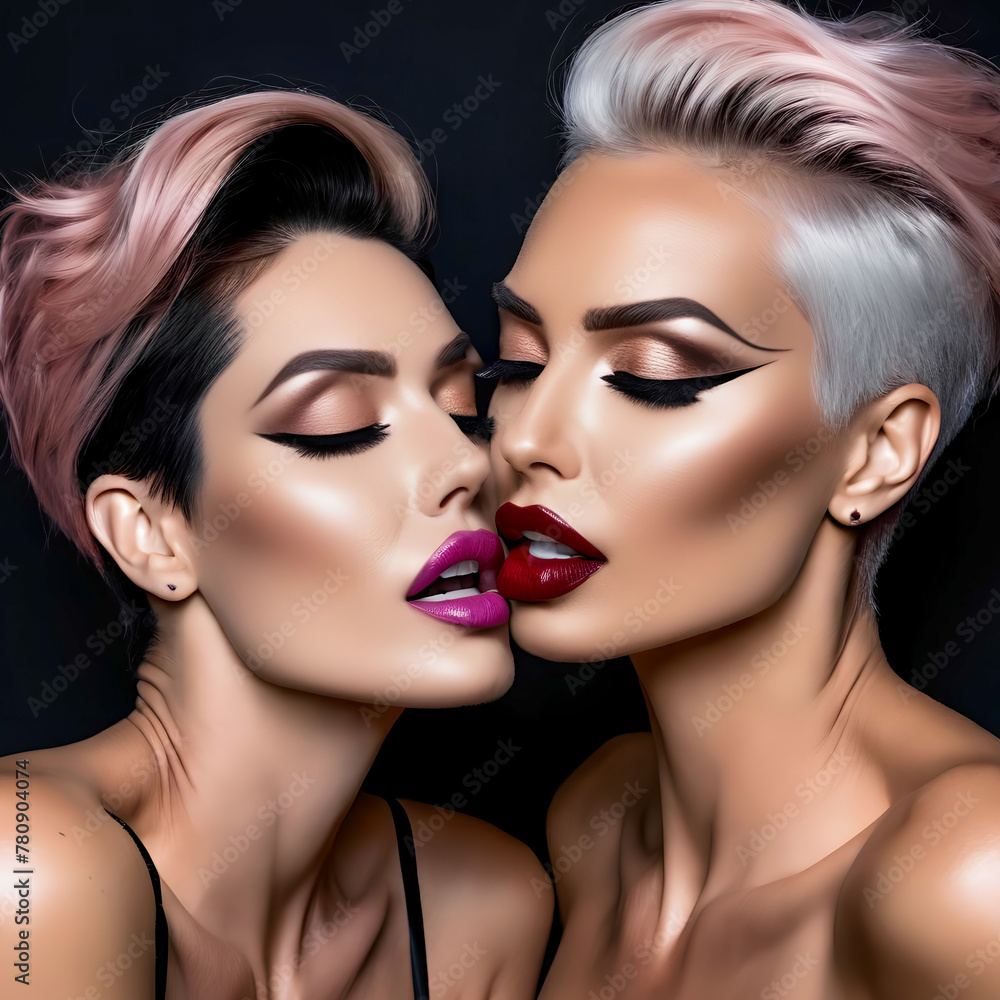 Lesbian Love Affair. Sensual Portrait of Love Lesbian Love Affair. Sensual Portrait of Love