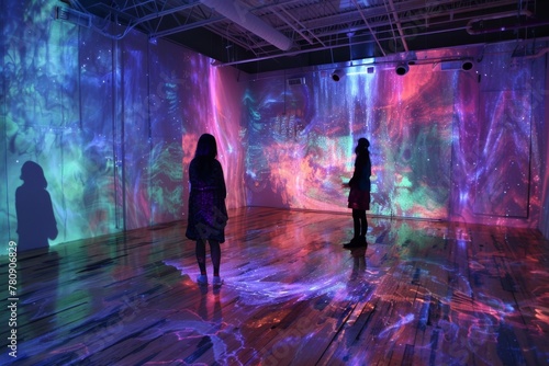 Wallpaper Mural Light and Sound Installation Art - Ethereal Fusion of Color and Form Torontodigital.ca