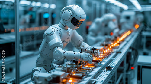 Wallpaper Mural Robots and Devices at Work. Modern Production Torontodigital.ca