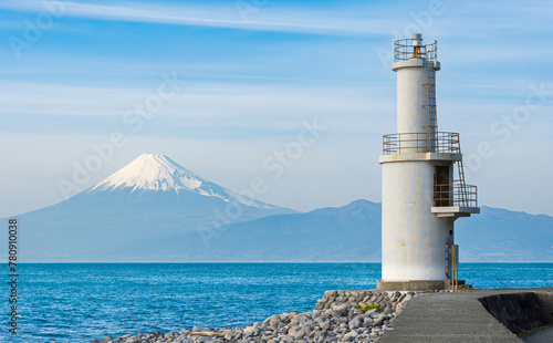 Lighthouse and Mount Fuji © toptop28