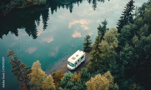 A motorhome parked in the n...