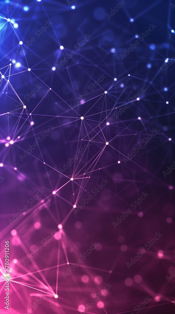 connectivity and networks symbolized as blue and purple lines and dots, created with generative AI technology connectivity and networks symbolized as blue and purple lines and dots, created with generative AI technology