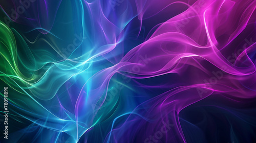 Abstract colorful smoke waves background