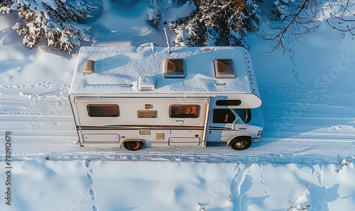 A motorhome parked in the n...