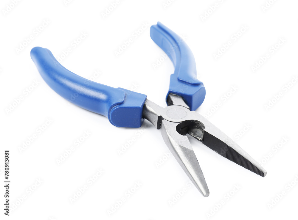 One needle nose pliers isolated on white One needle nose pliers isolated on white