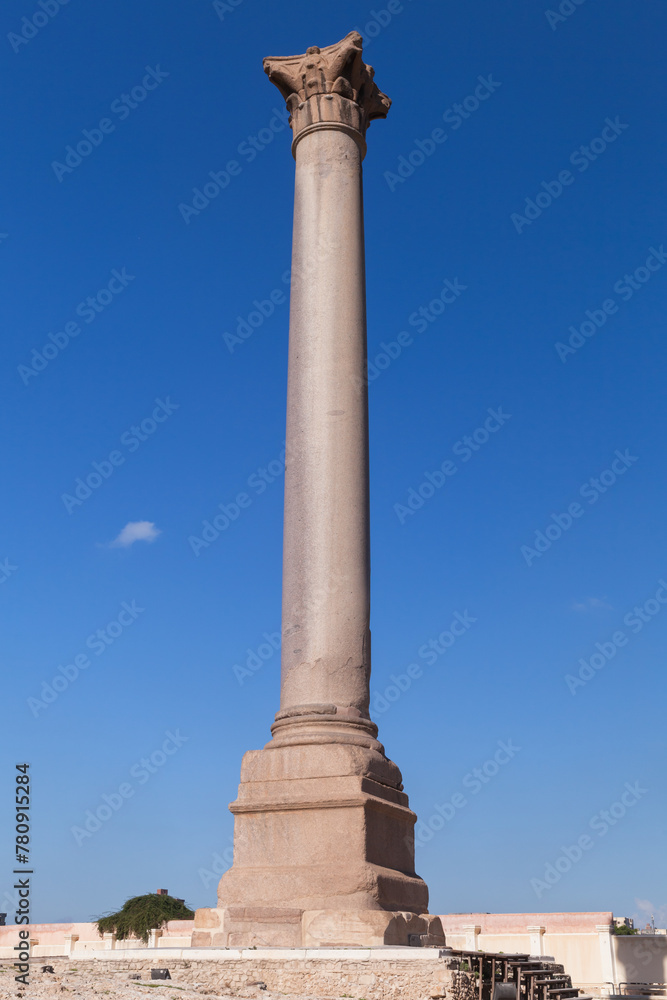 The Pompeys Pillar. It is an ancient Roman triumphal column