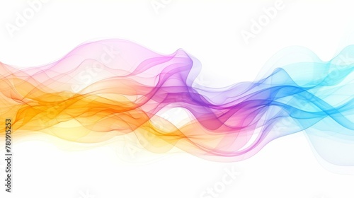 Colorful smoke wave background. Generative AI. © Natalia