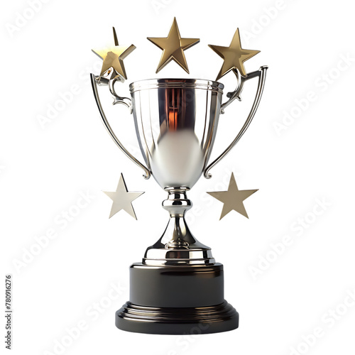 beautiful golden trophy cups and awards of different shape realistic set isolated