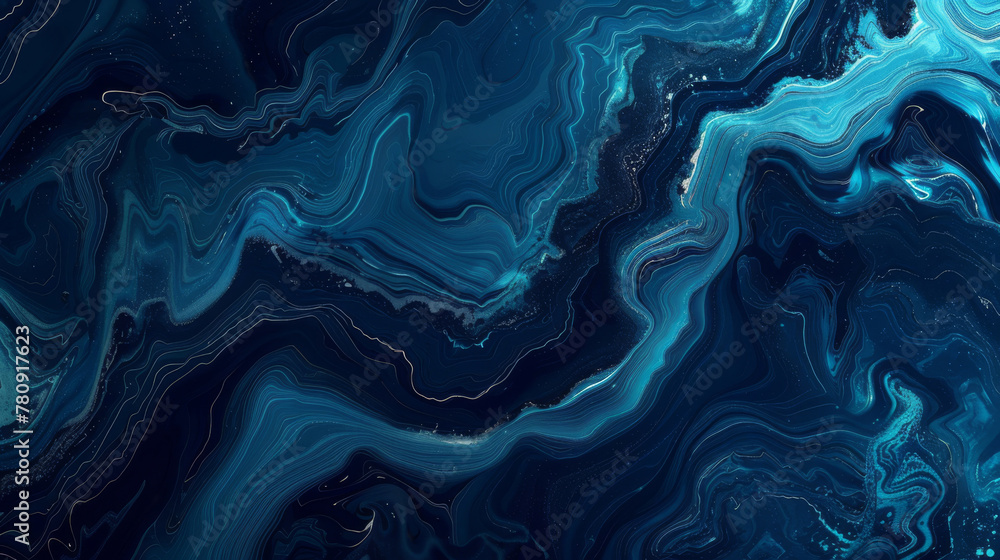 Obraz premium Blue marble abstract art background